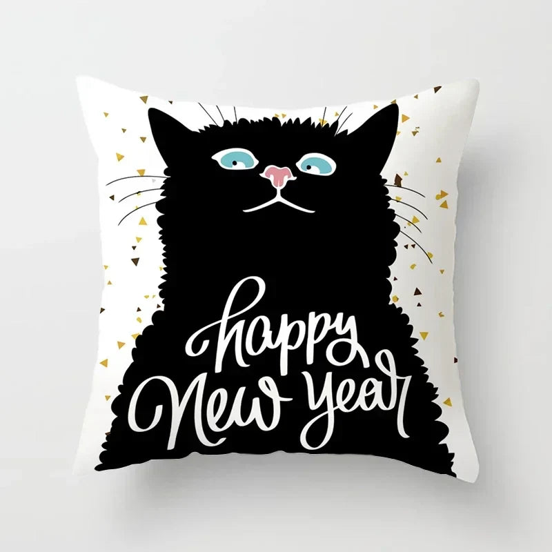 Axyaa Cat Sofa Pillow Cover - Cartoon Style Home Decor Pillowcase