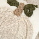 Axyaa Plush Pumpkin Embroidered Cotton Pillow Cover for Halloween Decor