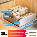 Axyaa Slide Out Cabinet Organizer Pantry Shelves Sliding Drawer Storage Rack