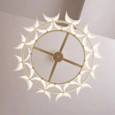 Axyaa White Large Chandelier Acrylic Fingerprint Pendant Light Fixture