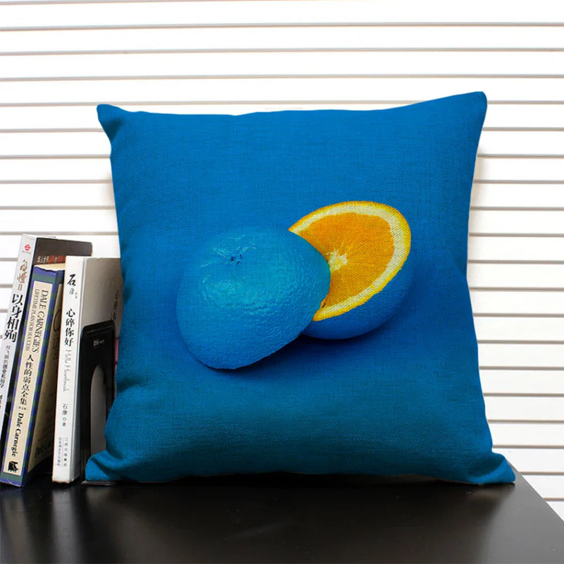 Axyaa Cactus Pineapple Pattern Cushion Cover 45x45 Linen Pillowcase