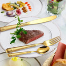 Axyaa Retro Wheat Ears Cutlery Set - Stainless Steel Steak Knife Fork Spoon Teaspoon