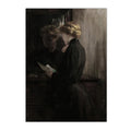 Scandi Rustic Female Portrait Print Canvas Wall Art for Bedroom Decor by Axyaa