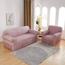 Axyaa Seersucker Universal Sofa Cover Slipcover Elastic Thickening - Fits Most Sofas