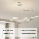 Modern LED Semicircle Ring Pendant Light for Living Room by Axyaa