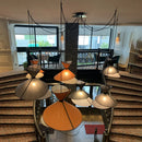 Axyaa Grand Kimono Pendant Lamp: Handmade Fabric Speaker Light with Minimalist Japanese Design