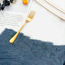 Axyaa Gold Dessert Fork Set Stainless Steel Coffee Ice Cream Cake Forks Black Cutlery