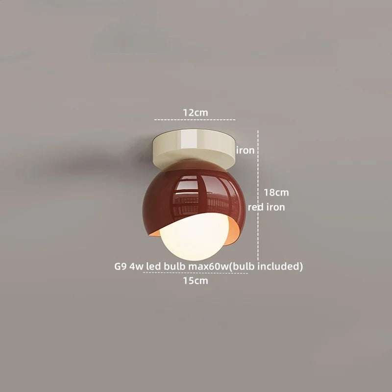 Axyaa Modern Glass Iron LED Ceiling Light for Home Aisle Restaurant Living Room Decor