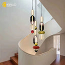 Axyaa Artistic Glass Lollipop Chandelier - Colorful Luxury Ceiling Fixture