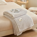 Axyaa Flannel Rabbit Fur Throw Blanket for Sofa, Soft & Cozy Winter Nap Blanket