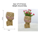 Axyaa Creative Garden Face Gill Resin Flower Pot for Home Decor