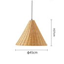 Axyaa Handmade Rattan Pendant Chandelier LED Hanging Lamp for Kitchen, Bar, and Tea Room