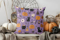 Axyaa Cute Pumpkin & Cat Pillow Cover for Sofa, Bedroom, Car - Halloween Theme