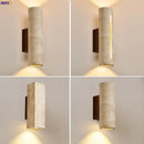 Axyaa Vintage LED Wall Lights for Living Room, Bathroom, Bedroom - Columnar Stone Design
