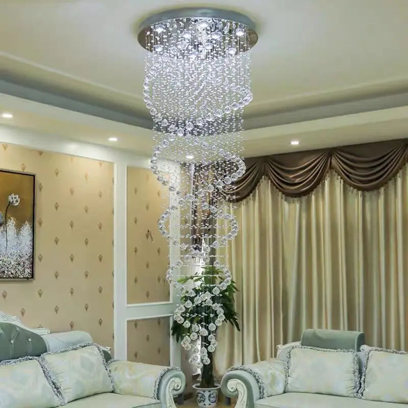 Luxury Axyaa Led Chandelier for Staircase Hotel Villa Bedroom Pendant Light