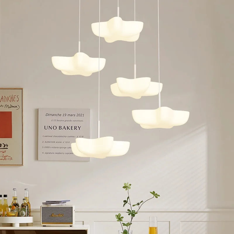 Cloud White Chandelier Pendant Lamp for Dining Room Kitchen Island by Axyaa