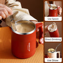 Axyaa Stainless Steel Coffee Mug with Spoon, Lid, and Handle - 500ml