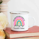 Axyaa Custom Teacher Name Enamel Mug Handle Drinkware Gift