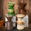 Axyaa Retro Ceramic Coffee Brewing Set - Handcrafted Kiln Design
