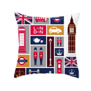 Axyaa London Cushion Cover: British Style Sofa Decor, Home Party Decoration Pillow Case