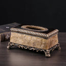 Luxury European Resin Tissue Box Paper Rack Organizer by Axyaa