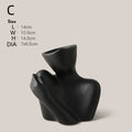 Axyaa Nordic Human Body Ceramic Vase for Stylish Home Decor & Flower Display