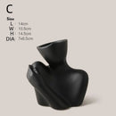 Axyaa Nordic Human Body Ceramic Vase for Stylish Home Decor & Flower Display