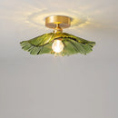 Axyaa Glass Copper Nordic Ceiling Light - Living Room LED Lamp Fixtures