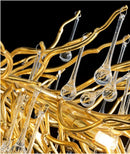 Axyaa Golden Branch Crystal Chandelier for Elegant Living Spaces