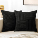 Axyaa Corduroy Boho Patchwork Pillow Cover
