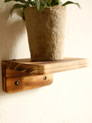 Axyaa Rustic Wooden Wall Shelf Square Floating Shelves Ledge Boho Home Decor.