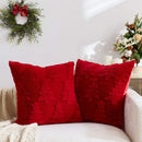 Axyaa Christmas Snowflake Tree Plush Cushion Cover Set