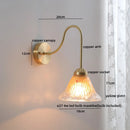 Axyaa Nordic Copper Glass LED Wall Lamp for Home Decor