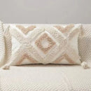 Axyaa Nordic Geometric Plush Pillowcases with Tassel - Bohemian Style Home Decor