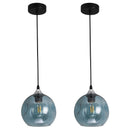 Modern Blue Glass Pendant Light Axyaa Nordic LED Chandelier for Home Decor
