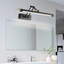 Axyaa Modern Metal Wall Lamp with Foldable Mirror Sconce Light for Bedroom