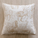 Axyaa Floral Dandelion Jacquard Chenille Cushion Cover, Beige Coffee, 18x18"