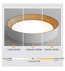 Axyaa Wood Grain LED Ceiling Chandelier for Modern Home Decor