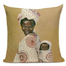 African Nation Women Portrait Pillow Cover for Home Decor by Axyaa