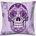 Axyaa Skull Print Series Cushion Cover - Rainbow Peach Decoration for Home