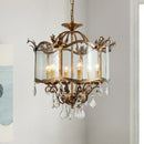 Axyaa Crystal Pendant Chandelier for Home Decor Lighting