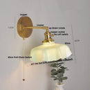 Axyaa Nordic Glass Wall Sconce LED Lamp for Dining Living Room