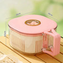 Axyaa Double-layer Drain Basket with Lid & Forks