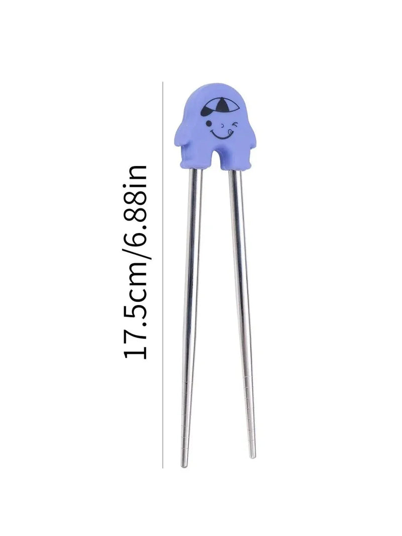 Axyaa Kids' Cartoon Dining Chopsticks Set for Beginners with Removable Feature