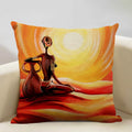 Axyaa African Oil Painting Sofa Pillow Case - Unique Living Room Decor