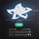 Axyaa Lotus Ceiling Chandelier: Modern Luxury LED Bedroom Lamp Art Decor Lighting