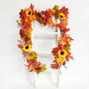 Axyaa Gold Maple Leaf Sunflower Pumpkin Vine Thanksgiving Table Decor