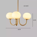 Axyaa Pink & White Glass Ball Pendant Chandelier - Stylish Lighting Fixture