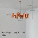 Axyaa LED U-shaped Pendant Chandelier: Modern Nordic Ceiling Hanging Lamp