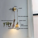 Axyaa Ceramic Shade LED Wall Lamp: Up Down Rotate Light for Living Room, Bathroom, Stairway